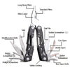 14-in-1 Portable Multitool Stainless Steel Pliers Knife