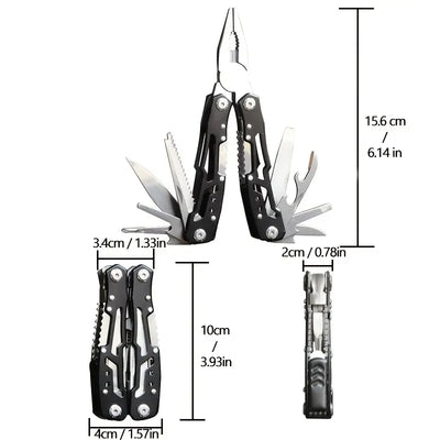 14-in-1 Portable Multitool Stainless Steel Pliers Knife