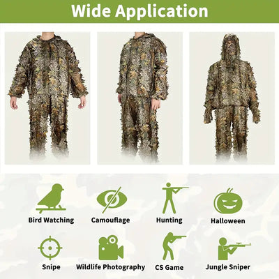 Lightweight Camouflage Hunting Suit With Hood
