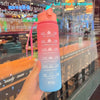 32oz/900mL Straw and time Marker Water Bottle