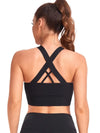 Cross Back Shoulder Yoga Strap Bra For Women