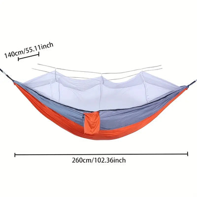 Anti-Rollover Mosquito Net Double Hammock