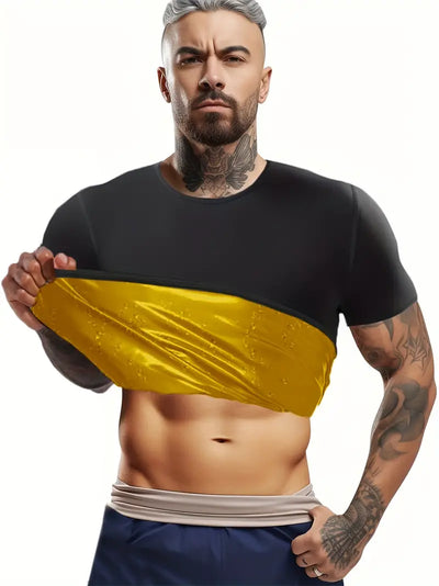 Men's Compression Sweat Sauna Fitness Gym T-Shirt